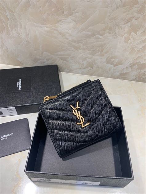 ysl small wallet white|YSL mini wallet.